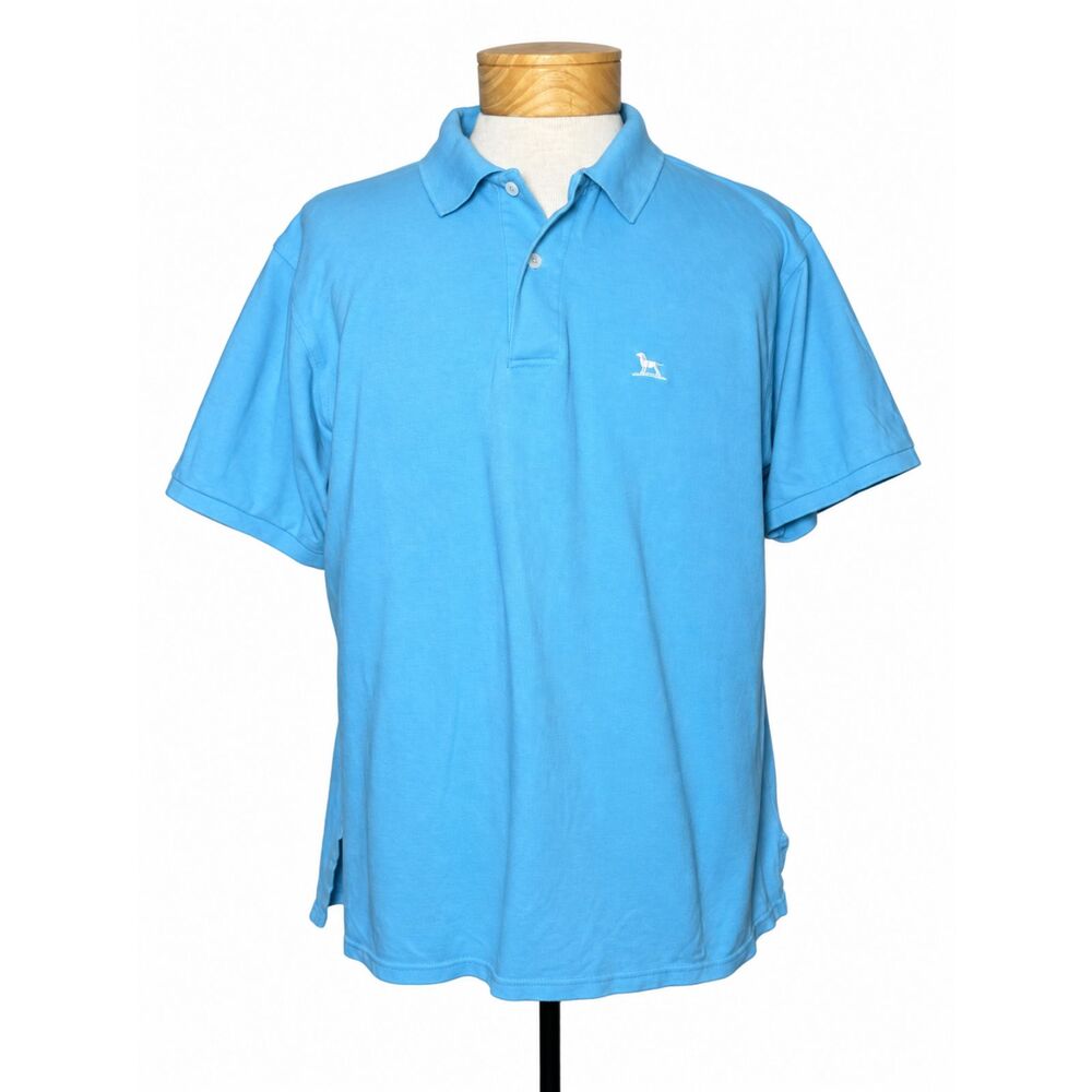 Over Under Performance Polo Shirt Carolina Blue Logo Mens Large Golf Casual